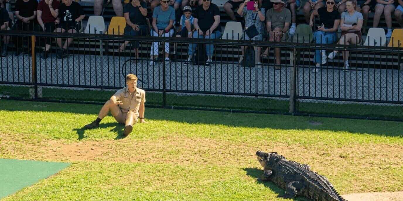 Crocodile show in the Crocoseum at Australia Zoo, Sunshine Coast