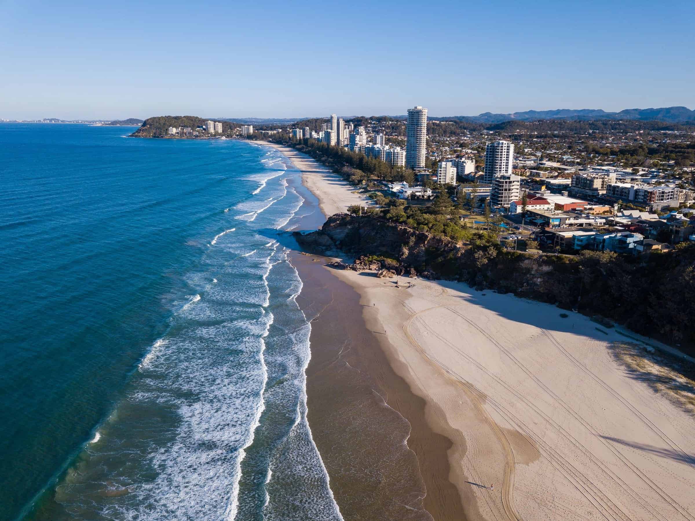 Burleigh Heads beach and headland, Gold Coast